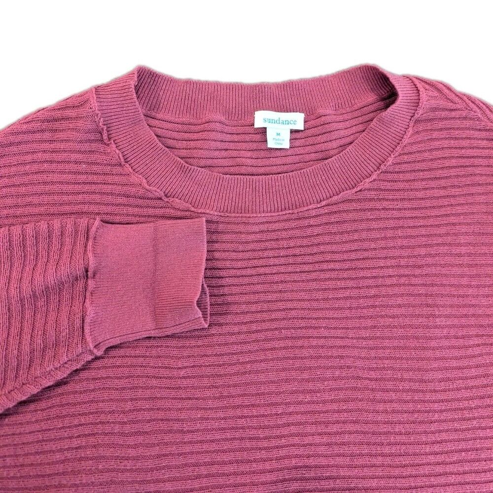 Sundance Rose Colored Medium 100% Cotton  Lightweight sweater ladies